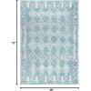 SAFAVIEH Tunisia Collection Area Rug – 5’3″ x 7’7″, Aqua & Ivory, Moroccan Tribal Design, Non-Shedding & Easy Care, Ideal for High Traffic Areas in Living Room, Bedroom (TUN736J)(Aqua/Ivory)