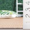 SAFAVIEH Washable Rug Outdoor Atrium Sisal Collection – 5’3″ x 7’6″, Beige, Non-Shedding & Easy to Clean, Ideal for Patio, Backyard, Mudroom (ATM100B)(Beige)