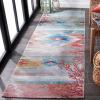 SAFAVIEH Washable Rug Outdoor Barbados Collection – 4′ x 6′, Light Blue & Pink, Non-Shedding & Easy to Clean, Ideal for Patio, Backyard, Mudroom (BAR554M)(Light Blue/Pink)