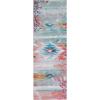 SAFAVIEH Washable Rug Outdoor Barbados Collection – 4′ x 6′, Light Blue & Pink, Non-Shedding & Easy to Clean, Ideal for Patio, Backyard, Mudroom (BAR554M)(Light Blue/Pink)