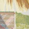 SAFAVIEH Washable Rug Outdoor Barbados Collection – 5’3″ x 7’6″, Gold & Green, Non-Shedding & Easy to Clean, Ideal for Patio, Backyard, Mudroom (BAR520C)(Gold/Green)