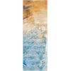 SAFAVIEH Washable Rug Outdoor Barbados Collection – 8′ x 10’5″, Blue & Gold, Non-Shedding & Easy to Clean, Ideal for Patio, Backyard, Mudroom (BAR510M)(Blue/Gold)
