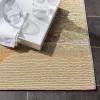 SAFAVIEH Washable Rug Outdoor Barbados Collection – 8′ x 10’5″, Gold & Blue, Non-Shedding & Easy to Clean, Ideal for Patio, Backyard, Mudroom (BAR515A)(Gold/Blue)