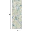 SAFAVIEH Washable Rug Outdoor Barbados Collection – 9’1 x 12’5″, Blue & Ivory, Non-Shedding & Easy to Clean, Ideal for Patio, Backyard, Mudroom (BAR594M)(Blue/Ivory)