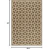 SAFAVIEH Washable Rug Outdoor Beach House Collection – 8′ x 10′, Beige & Cream, Non-Shedding & Easy to Clean, Ideal for Patio, Backyard, Mudroom (BHS127D)(Beige/Cream)