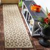 SAFAVIEH Washable Rug Outdoor Beach House Collection – 8′ x 10′, Beige & Cream, Non-Shedding & Easy to Clean, Ideal for Patio, Backyard, Mudroom (BHS127D)(Beige/Cream)