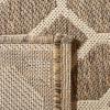 SAFAVIEH Washable Rug Outdoor Beach House Collection – 8′ x 10′, Beige & Cream, Non-Shedding & Easy to Clean, Ideal for Patio, Backyard, Mudroom (BHS127D)(Beige/Cream)