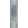 SAFAVIEH Washable Rug Outdoor Beach House Collection – 8′ x 10′, Beige & Cream, Non-Shedding & Easy to Clean, Ideal for Patio, Backyard, Mudroom (BHS127D)(Blue/Creme)