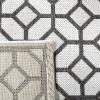 SAFAVIEH Washable Rug Outdoor Beach House Collection – 8′ x 10′, Beige & Cream, Non-Shedding & Easy to Clean, Ideal for Patio, Backyard, Mudroom (BHS127D)(Light Grey/Charcoal)