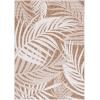 SAFAVIEH Washable Rug Outdoor Beach House Collection – 8′ x 10′, Blue & Ivory, Non-Shedding & Easy to Clean, Ideal for Patio, Backyard, Mudroom (BHS294M)(Brown/Ivory)