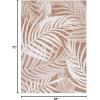 SAFAVIEH Washable Rug Outdoor Beach House Collection – 8′ x 10′, Blue & Ivory, Non-Shedding & Easy to Clean, Ideal for Patio, Backyard, Mudroom (BHS294M)(Brown/Ivory)