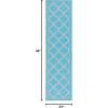 SAFAVIEH Washable Rug Outdoor Bermuda Collection – 8′ x 10′, Ivory & Charcoal, Non-Shedding & Easy to Clean, Ideal for Patio, Backyard, Mudroom (BMU810A)(Aqua/Grey)