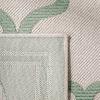 SAFAVIEH Washable Rug Outdoor Bermuda Collection – 8′ x 10′, Ivory & Charcoal, Non-Shedding & Easy to Clean, Ideal for Patio, Backyard, Mudroom (BMU810A)(Beige/Green)