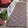 SAFAVIEH Washable Rug Outdoor Bermuda Collection – 8′ x 10′, Ivory & Charcoal, Non-Shedding & Easy to Clean, Ideal for Patio, Backyard, Mudroom (BMU810A)(Charcoal/Rust)