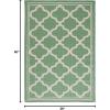 SAFAVIEH Washable Rug Outdoor Bermuda Collection – 8′ x 10′, Ivory & Charcoal, Non-Shedding & Easy to Clean, Ideal for Patio, Backyard, Mudroom (BMU810A)(Green/Beige)