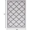 SAFAVIEH Washable Rug Outdoor Bermuda Collection – 8′ x 10′, Ivory & Charcoal, Non-Shedding & Easy to Clean, Ideal for Patio, Backyard, Mudroom (BMU810A)(Grey/Brown)