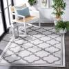 SAFAVIEH Washable Rug Outdoor Bermuda Collection – 8′ x 10′, Ivory & Charcoal, Non-Shedding & Easy to Clean, Ideal for Patio, Backyard, Mudroom (BMU810A)(Grey/Brown)