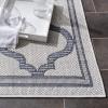 SAFAVIEH Washable Rug Outdoor Bermuda Collection – 8′ x 10′, Ivory & Charcoal, Non-Shedding & Easy to Clean, Ideal for Patio, Backyard, Mudroom (BMU810A)(Ivory/Charcoal)