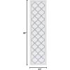SAFAVIEH Washable Rug Outdoor Bermuda Collection – 8′ x 10′, Ivory & Charcoal, Non-Shedding & Easy to Clean, Ideal for Patio, Backyard, Mudroom (BMU810A)(Ivory/Blue)