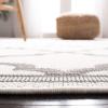 SAFAVIEH Washable Rug Outdoor Bermuda Collection – 8′ x 10′, Ivory & Charcoal, Non-Shedding & Easy to Clean, Ideal for Patio, Backyard, Mudroom (BMU810A)(Ivory/Grey)