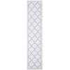 SAFAVIEH Washable Rug Outdoor Bermuda Collection – 8′ x 10′, Ivory & Charcoal, Non-Shedding & Easy to Clean, Ideal for Patio, Backyard, Mudroom (BMU810A)(Ivory/Light Blue)