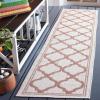 SAFAVIEH Washable Rug Outdoor Bermuda Collection – 8′ x 10′, Ivory & Charcoal, Non-Shedding & Easy to Clean, Ideal for Patio, Backyard, Mudroom (BMU810A)(Ivory/Rust)