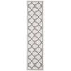 SAFAVIEH Washable Rug Outdoor Bermuda Collection – 8′ x 10′, Ivory & Charcoal, Non-Shedding & Easy to Clean, Ideal for Patio, Backyard, Mudroom (BMU810A)(Ivory/Grey)