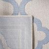 SAFAVIEH Washable Rug Outdoor Bermuda Collection – 8′ x 10′, Ivory & Charcoal, Non-Shedding & Easy to Clean, Ideal for Patio, Backyard, Mudroom (BMU810A)(Ivory/Blue)