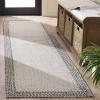 SAFAVIEH Washable Rug Outdoor Braided Collection – 5′ x 8′, Ivory & Aqua, Handmade & Reversible, Non-Shedding & Easy to Clean, Ideal for Patio, Backyard, Mudroom (BRA283J)(Ivory/Grey)