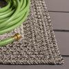 SAFAVIEH Washable Rug Outdoor Braided Collection – 5′ x 8′, Ivory & Aqua, Handmade & Reversible, Non-Shedding & Easy to Clean, Ideal for Patio, Backyard, Mudroom (BRA283J)(Ivory/Grey)