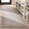 SAFAVIEH Washable Rug Outdoor Braided Collection – 5′ x 8′, Ivory & Aqua, Handmade & Reversible, Non-Shedding & Easy to Clean, Ideal for Patio, Backyard, Mudroom (BRA283J)(Ivory/Beige)
