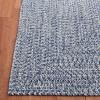 SAFAVIEH Washable Rug Outdoor Braided Collection – 8′ x 10′, Grey & Ivory, Handmade & Reversible, Non-Shedding & Easy to Clean, Ideal for Patio, Backyard, Mudroom (BRA201F)(Dark Blue/Ivory)