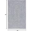 SAFAVIEH Washable Rug Outdoor Braided Collection – 8′ x 10′, Grey & Ivory, Handmade & Reversible, Non-Shedding & Easy to Clean, Ideal for Patio, Backyard, Mudroom (BRA201F)(Dark Blue/Ivory)