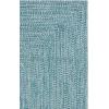 SAFAVIEH Washable Rug Outdoor Braided Collection – 8′ x 10′, Grey & Ivory, Handmade & Reversible, Non-Shedding & Easy to Clean, Ideal for Patio, Backyard, Mudroom (BRA201F)(Teal/Green)