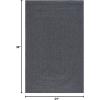 SAFAVIEH Washable Rug Outdoor Braided Collection – 8′ x 10′, Grey & Ivory, Handmade & Reversible, Non-Shedding & Easy to Clean, Ideal for Patio, Backyard, Mudroom (BRA201F)(Black)