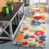 SAFAVIEH Washable Rug Outdoor Cabana Collection – 4’5″ x 6’5″, Ivory & Orange, Non-Shedding & Easy to Clean, Ideal for Patio, Backyard, Mudroom (CBN308A)(Ivory/Orange)