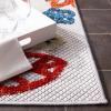 SAFAVIEH Washable Rug Outdoor Cabana Collection – 6’7″ Square, Cream & Red, Non-Shedding & Easy to Clean, Ideal for Patio, Backyard, Mudroom (CBN833A)(Creme/Red)