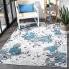 SAFAVIEH Washable Rug Outdoor Cabana Collection – 8′ x 10′, Beige & Blue, Non-Shedding & Easy to Clean, Ideal for Patio, Backyard, Mudroom (CBN674B)(Beige/Blue)