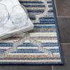 SAFAVIEH Washable Rug Outdoor Cabana Collection – 8′ x 10′, Grey & Ivory, Non-Shedding & Easy to Clean, Ideal for Patio, Backyard, Mudroom (CBN333F)(Blue/Grey)