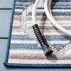 SAFAVIEH Washable Rug Outdoor Cabana Collection – 8′ x 10′, Grey & Ivory, Non-Shedding & Easy to Clean, Ideal for Patio, Backyard, Mudroom (CBN333F)(Blue/Grey)