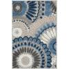 SAFAVIEH Washable Rug Outdoor Cabana Collection – 8′ x 10′, Grey & Ivory, Non-Shedding & Easy to Clean, Ideal for Patio, Backyard, Mudroom (CBN382F)(Grey/Blue)