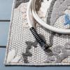 SAFAVIEH Washable Rug Outdoor Cabana Collection – 8′ x 10′, Ivory & Blue, Non-Shedding & Easy to Clean, Ideal for Patio, Backyard, Mudroom (CBN305A)(Grey/Blue)