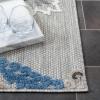 SAFAVIEH Washable Rug Outdoor Cabana Collection – 8′ x 10′, Ivory & Blue, Non-Shedding & Easy to Clean, Ideal for Patio, Backyard, Mudroom (CBN305A)(Grey/Blue)