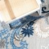 SAFAVIEH Washable Rug Outdoor Cabana Collection – 8′ x 10′, Ivory & Blue, Non-Shedding & Easy to Clean, Ideal for Patio, Backyard, Mudroom (CBN305A)(Grey/Blue)