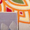 SAFAVIEH Washable Rug Outdoor Cabana Collection – 8′ x 10′, Ivory & Orange, Non-Shedding & Easy to Clean, Ideal for Patio, Backyard, Mudroom (CBN328A)(Ivory/Orange)