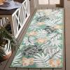 SAFAVIEH Washable Rug Outdoor Cabana Collection – 9′ x 12′, Blue & Grey, Non-Shedding & Easy to Clean, Ideal for Patio, Backyard, Mudroom (CBN405M)(Blue Green/Grey)