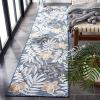 SAFAVIEH Washable Rug Outdoor Cabana Collection – 9′ x 12′, Blue & Grey, Non-Shedding & Easy to Clean, Ideal for Patio, Backyard, Mudroom (CBN405M)(Blue/Grey)