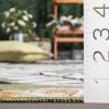 SAFAVIEH Washable Rug Outdoor Cabana Collection – 9′ x 12′, Blue & Grey, Non-Shedding & Easy to Clean, Ideal for Patio, Backyard, Mudroom (CBN405M)(Olive/Grey)