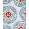SAFAVIEH Washable Rug Outdoor Cottage Collection – 8′ x 10′, Cream & Sky Blue, Non-Shedding & Easy to Clean, Ideal for Patio, Backyard, Mudroom (COTS445B)