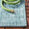 SAFAVIEH Washable Rug Outdoor Courtyard Collection – 10′ x 14′, Grey, Non-Shedding & Easy Cleaning, Ideal for Patio, Backyard, Mudroom (CY8520-36811)(Aqua)